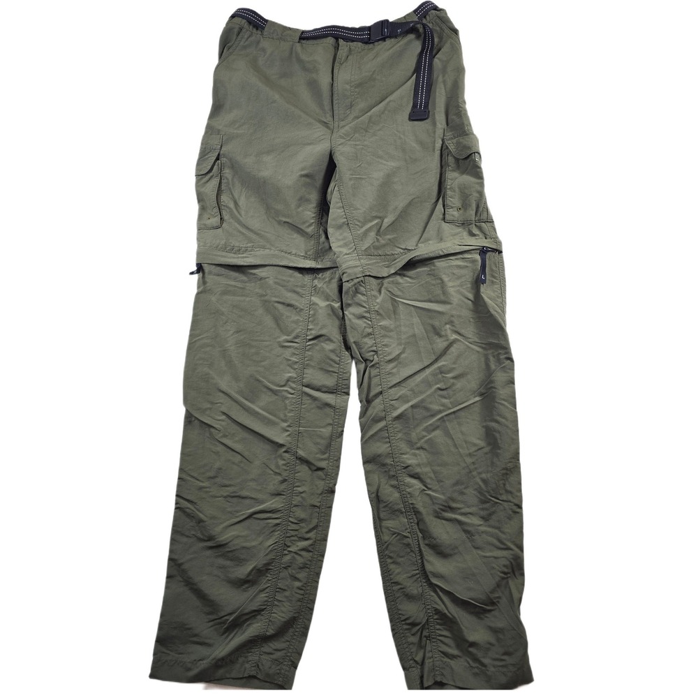 Magellan Outdoors Convertible Cargo Fish Gear Pants Mens Large Green Nylon Cargo